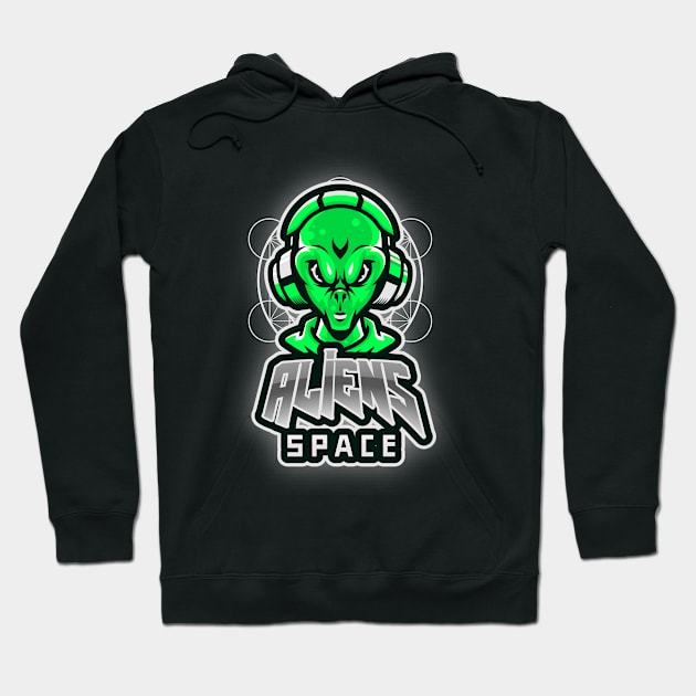 Aliens space Hoodie by Wolf Clothing Co